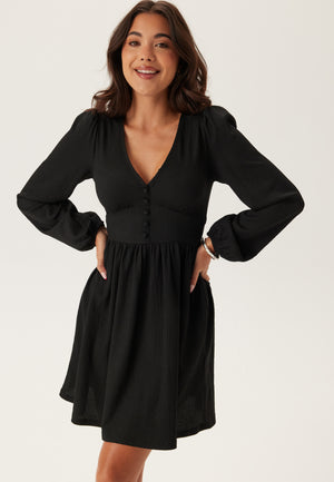 Structure Button Mini Dress