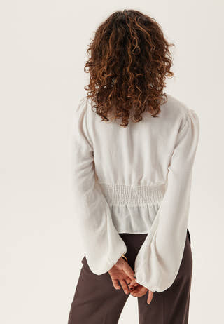 V-neck Button Blouse