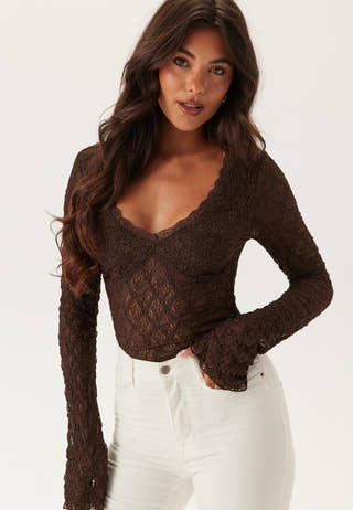 V-Neck Lace Top
