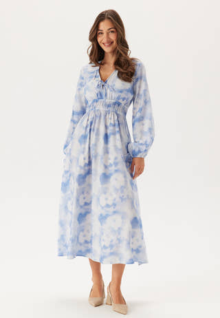 CC V-neck Viscose Strap L/S Dress