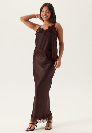 Viscose Satin Lace Skirt