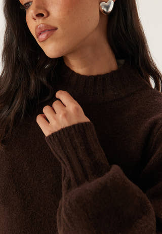 Volume Sleeve Knitted Sweater