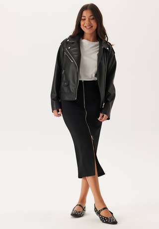 Zip Midi Skirt