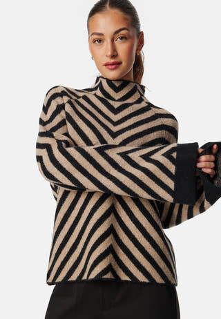 Funnel Neck Knitted Sweater