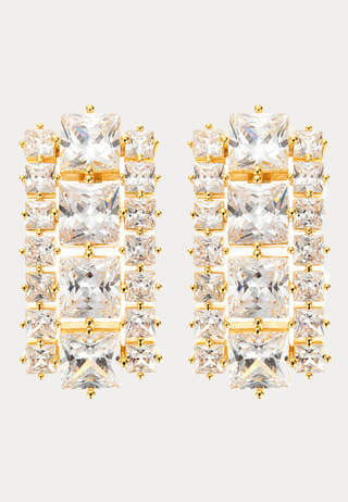 Sky Crystal Earring Gold