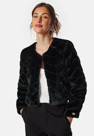 Short Party Faux Fur Jacket