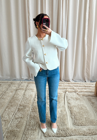 Wide Sleeve Bouclé Jacket