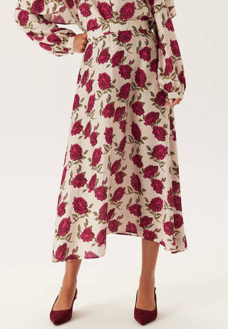 Printed Midi Skirt