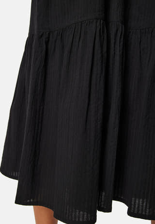 Balloon Sleeve Cotton Dress