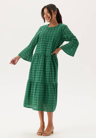 Broderie Anglaise Round Neck Dress