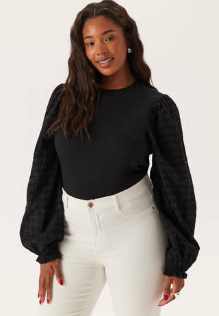 Broderie Anglaise Sleeve Top