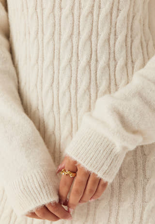 Cable Knit Sweater Dress
