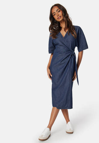 Denim Wrap Dress