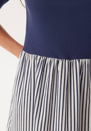 Fabric Mix Dress