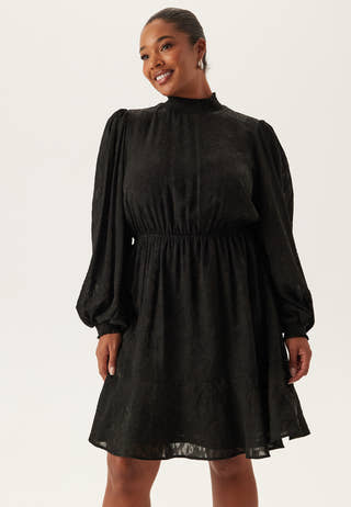 Jacquard Flounce Dress