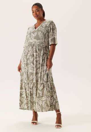 Puff Sleeve Viscose Dress