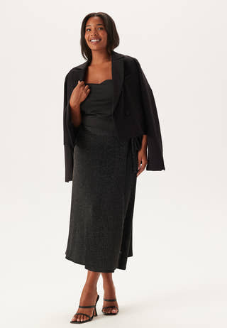 Sparkling Wrap Midi Skirt