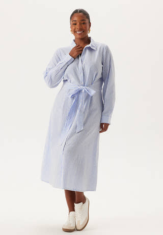 Tie Detail Cotton Shirt Dress
