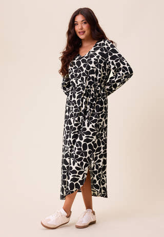 V-neck Viscose Dress