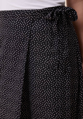 Viscose Midi Wrap Skirt