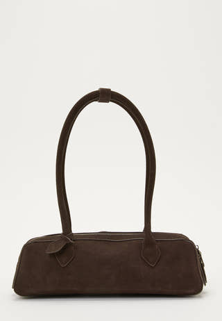 Suede Baguette Bag