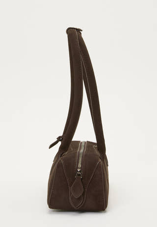 Suede Baguette Bag