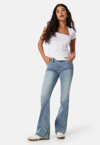 Becca Mid Rise Bootcut Flap